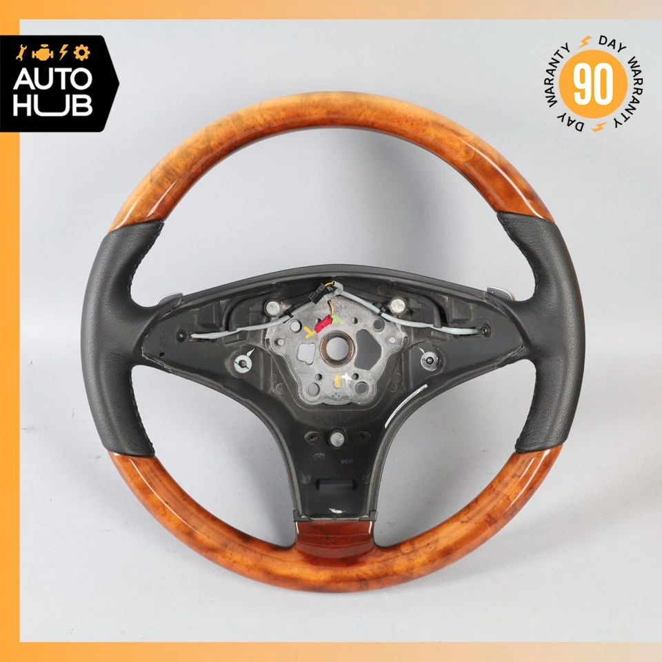 09-12 Mercedes R230 SL550 SL600 руль дерево с подрулевыми переключателями черный OEM - Изображение 1 из 4