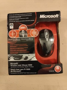 Microsoft Wireless Laser Mouse 5000 - Metallic Black Sealed Product - Picture 1 of 8