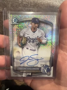 2025 Bowman Jac Caglianone 134/150 Chrome HTA CHOICE Refractor Auto ROYALS - Picture 1 of 3