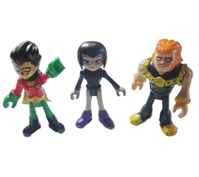 Teen Titans Go! Action Figure Lot Mammoth, Robin, and Raven - Used with Scuffles - Image 1 of 4