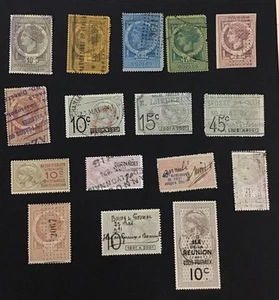 France 16 Different revenue stamps - (W58) - Picture 1 of 2