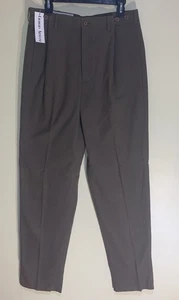 NWT Vintage Giorgio Armani 170109 Pleated Pants Men’s Size 34/38 - Brown - Picture 1 of 14