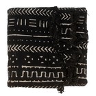 Ebony Black Bogolan Mali Mud Cloth Bandiagara Design African Black and White