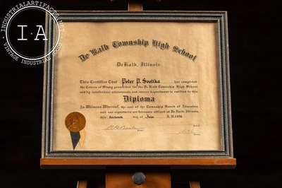 1929 DeKalb Illinois High School Diploma - Image 1 of 3