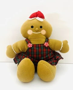 Peluche Gibson Greetings Pan di Zenzero Bambina 1994 13" Natale Vacanze - Foto 1 di 9