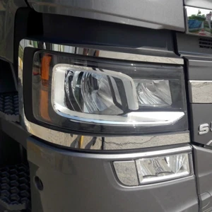 Scheinwerfer Zierleisten aus Edelstahl für Scania S&R Serie S500 R450 2017+ 2St - Bild 1 von 3