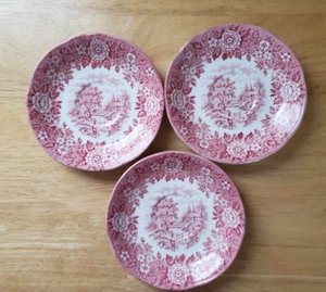 Franciscan Staffordshire Homeland Rosa 5,5" Untertasse - 3er Set Vintage - Bild 1 von 6