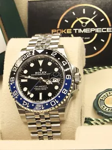 Rolex GMT Master II Batgirl Steel 40mm Men’s Watch 126710BLNR Blue Black Bezel - Picture 1 of 9