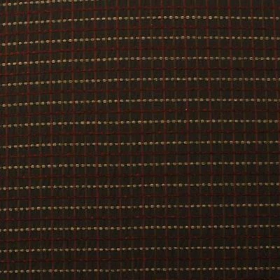 P KAUFMANN IN LINE MOORISH RED BROWN WOVEN CHENILLE STRIPE FABRIC BY YARD 56"W - Image 1 of 4