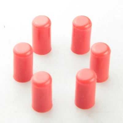 6 X 4mm 5/32" Silicone Blanking Cap Intake Vacuum Hose End Bung Plug Cap Red - Image 1 of 2