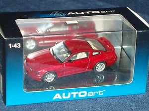 AUTO ART 2005 FORD MUSTANG GT "INDIAN FIRE" COUPE 1/43 ROT mit VITRINE  - Bild 1 von 9