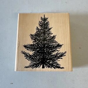 JRL Design O Christmas Tree Rubber Stamp S307 Wood - Picture 1 of 4