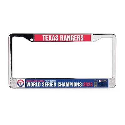 Texas Rangers MLB 2023 World Series Champions Metal License Plate Frame - Image 1 of 2
