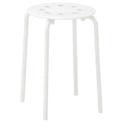 IKEA Stool Marius stackable Kitchen Breakfast Bar Dining Stool  WHITE or BLACK  - Image 1 of 4