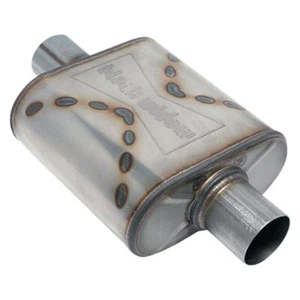 Black Widow Race Venom SS Oval Gray Exhaust 3.5 Inch Muffler Universal BW0011-C - Picture 1 of 1