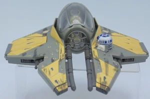 Star Wars Anakin Skywalker Jedi Starfighter Ship Clone Wars Hasbro 2004 R2D2 - Picture 1 of 6