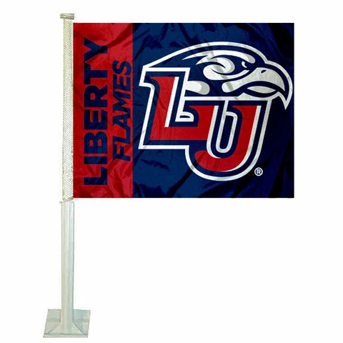 Liberty Flames LU Logo Car Auto Window Flag Cover