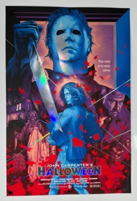 Póster de película con impresión artística Martin Ansin variante arco iris de Halloween 24x36 Foto 1 de 4