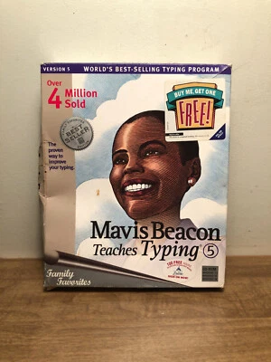 Vintage Mavis Beacon Teaches Typing 5 Windows 3.1/95 /98 Box & Manual Only - Image 1 of 4