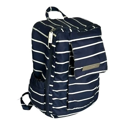 JuJuBe Diaper Backpack Coastal Collection MiniBe Annapolis Navy Blue Striped - Image 1 of 4
