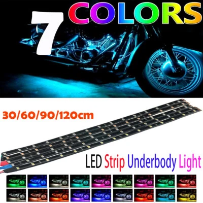 Colorato Impermeabile LED Moto Sottoscocca Strappo Luci 30cm-120cm Neon Lampada - Image 1 of 4