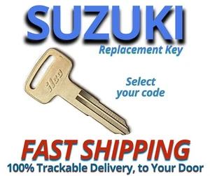 Suzuki Motorcycle ATV Keys Replacement Key Cut to Code D69510- D78897 Metal Head - Picture 1 of 2