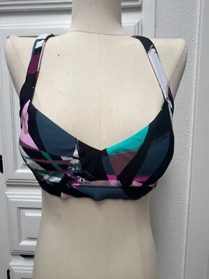 Raisins Juniors' Printed Beach Life Bikini Top, Size L, MSRP $$42 - Image 1 of 4