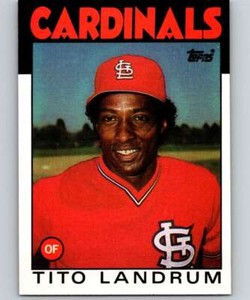 1986 Topps #498 Tito Landrum NM-MT Cardinals 