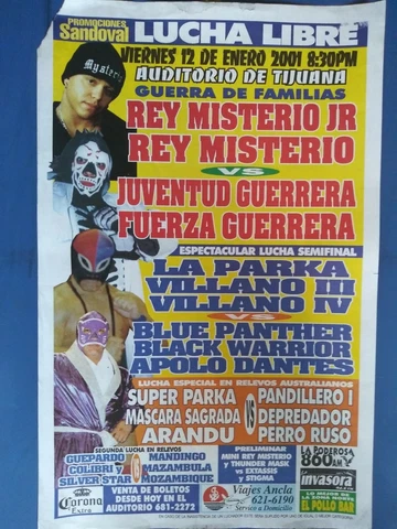 Lucha Libre Poster#10 Blue Panther.rey Mysterio.la Parka.villano 3 Cover
