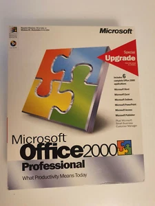 Microsoft Office 2000 Professional Upgrade Big Box Retail English - Afbeelding 1 van 3