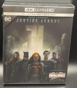 ZACK SNYDER'S JUSTICE LEAGUE MANTA LAB 4K UHD BLURAY LENTICULAR STEELBOOK *NEW* - Picture 1 of 24