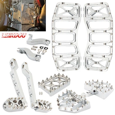 Chrome Foot Pegs Floorboards Shifter Peg For Harley Road Glide King Street Glide - Image 1 of 4
