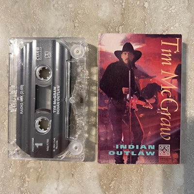 Cassette Tim McGraw Indian Single Country 1994 Curb Records Tested - Image 1 of 2