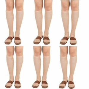 (6 Pairs) Copper Compression Socks 20-30mmHg Graduated Support Mens Womens S-XXL - Picture 1 of 20