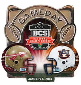 2014 BCS National Championship Gameday Pin Florida State Seminoles Auburn Tigers - Picture 1 of 1