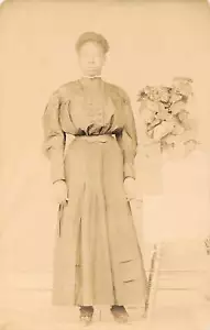 1910er afroamerikanisches schwarzes Mädchenkorsett kleine Taille BDSM Knick bizarr dunkel S&M - Bild 1 von 2