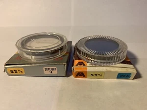 2 NEW IN BOX Vintage Assorted Aetna 52mm Skylight 1A and 80A Filters - Picture 1 of 1