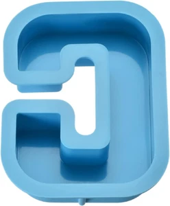 4 Inch Large 3D Alphabet Letter Mold, Silicone Resin Letter Mold for Epoxy Resin - Picture 1 of 5
