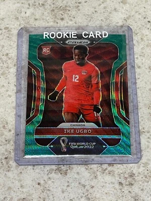 IKE UGBO ~ 2022 Prizm FIFA World Cup ROOKIE #48 Green Wave Prizm PWE RC - Image 1 of 3