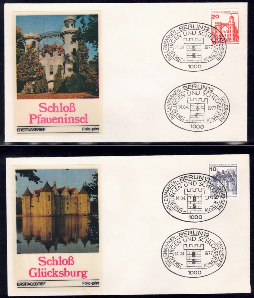 1977-79 German Occupation SC# 9N392-9N395 - 4 FDC's - Castles of Germany - Used - Image 1 of 2