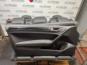 VW GOLF GT MK7 3 DOOR LEATHER INTERIOR HEATED SEAT SET WITH DOORCARDS 2013-2017 - Picture 1 of 14