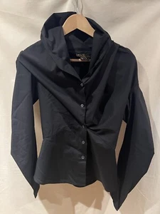 Blusa Vivienne Westwood con Capucha Calce Ajustado Nunca Usada IT40 Negra - Imagen 1 de 6