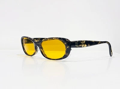 Gafas de sol vintage Mossimo para hombre OTOÑO 1997 anuncio caparazón de tortuga amarillo/naranja Foto 1 de 4