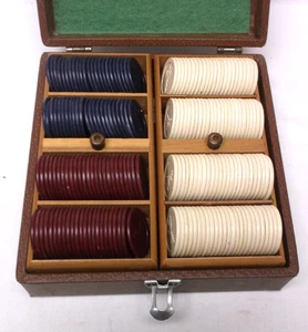 Vintage Clay Polo Horse Rider Poker Chips 192 Red White Blue - Picture 1 of 6