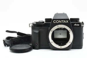 [MINT+++ w/ Cap] Contax Aria 35mm SLR Film Camera Black Body From JAPAN - Picture 1 of 23