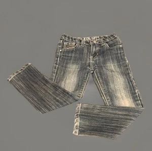 Pop Jeans Toddler Girls Size 5 Bedazzled Bootcut Blue Denim Y2K Look - Picture 1 of 10