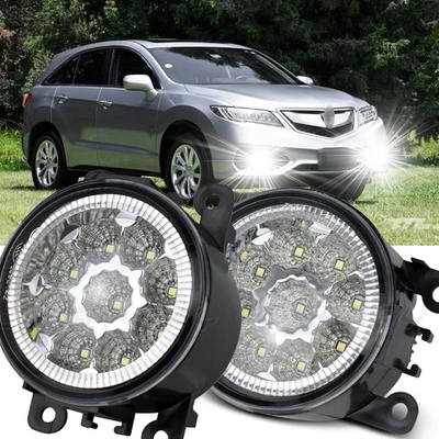 Front Bumper LED Super White Fog Lights Lamps 2pcs For ACURA RDX 2010-2018 - Imagem 1 de 4