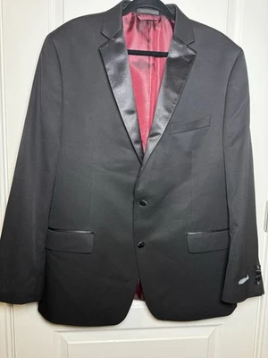 NUEVO Traje Chaqueta Madison Para Hombre Negro Calce Clásico Traje 46R Foto 1 de 4