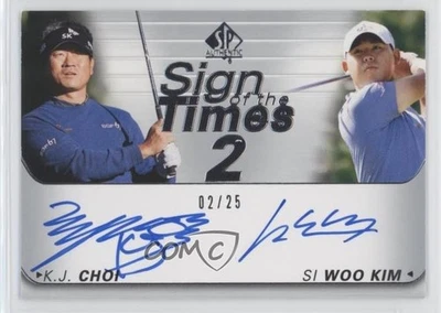 2021 SP Authentic Sign of the Times 2 /25 KJ Choi Si Woo Kim Rookie Auto RC - Image 1 of 2