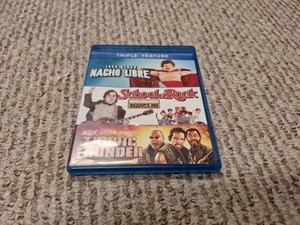 Jack Black: Triple Feature Blu-ray Set Nacho Libre School of Rock Tropic Thunder - Picture 1 of 5